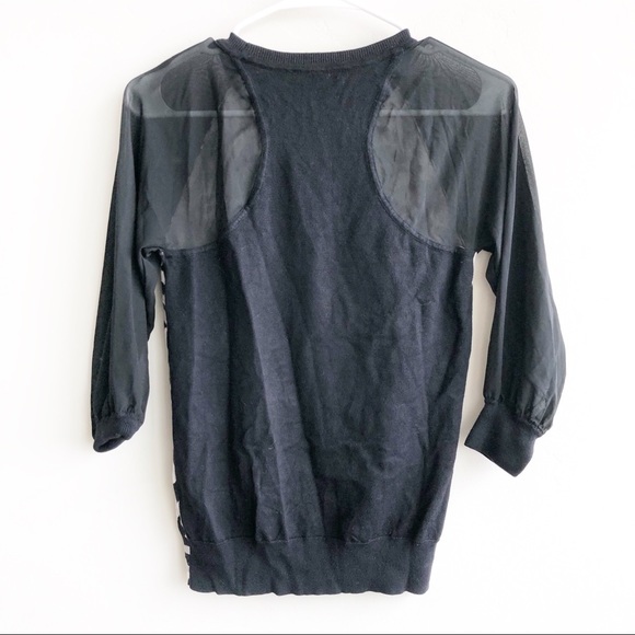 Karen Millen | Leopard Racerback Sheer Sweater - Picture 3 of 7